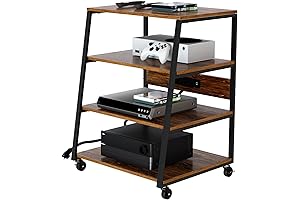 SRIWATANA 4-Tier Audio Stand with Media Storage