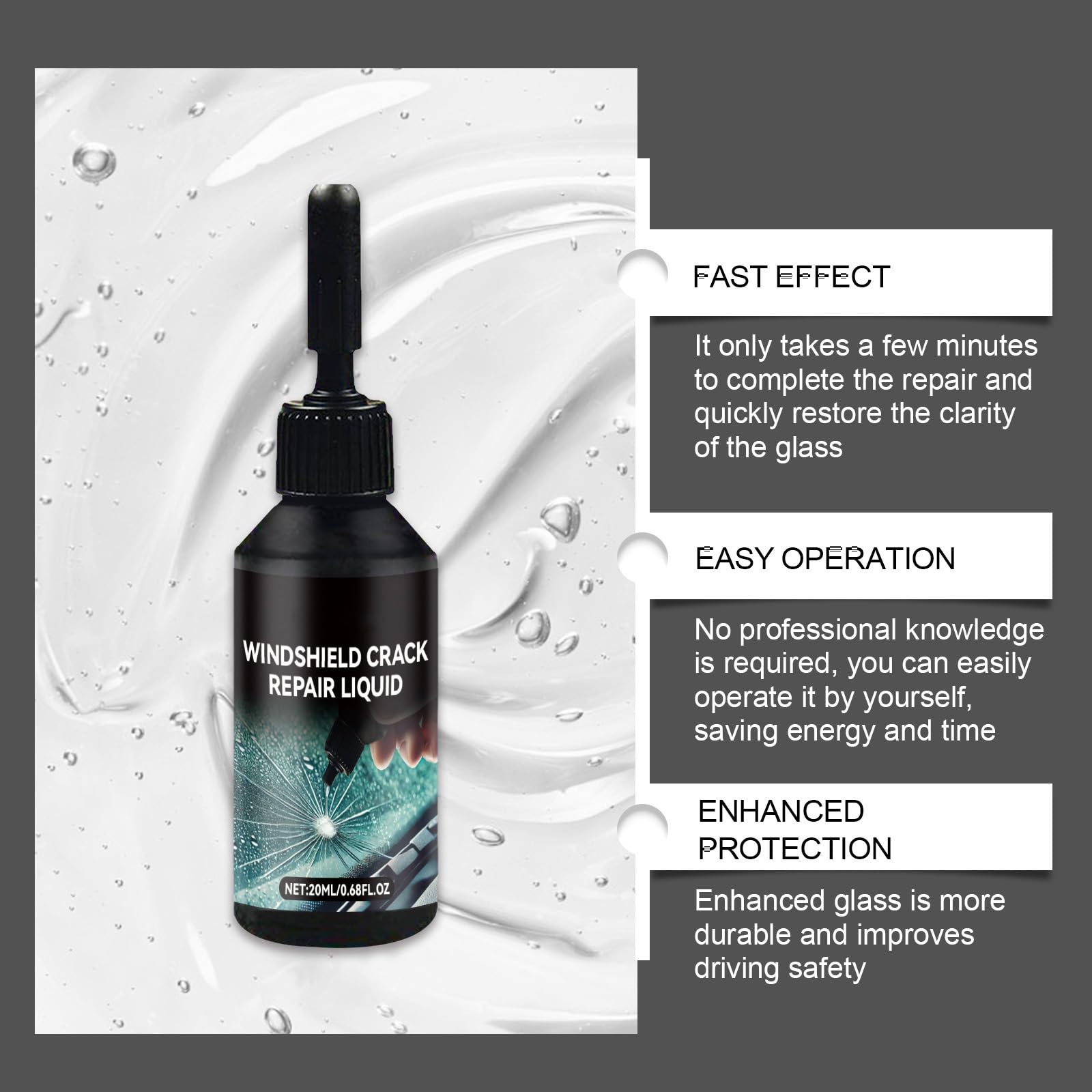 Windshield Repair Kit Car Glass Repair Kit DIY Windshield Crack