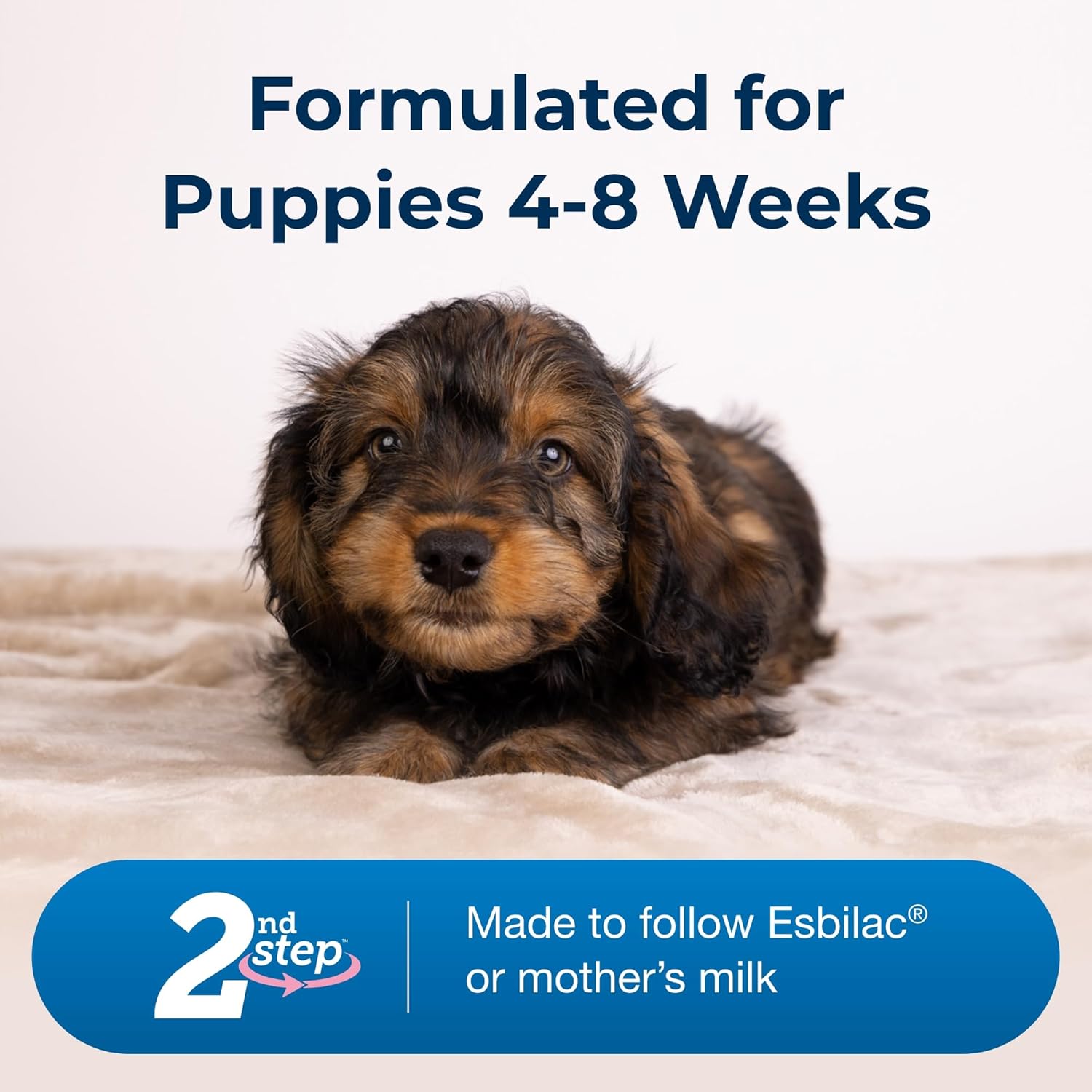 PetAg Esbilac 2nd Step Puppy Weaning Food - 14 oz, Pack of 2 - Powdered Puppy Weaning Formula with DHA, Natural Milk Protein, Vitamins & Minerals for Puppies 4-8 Weeks Old - Easy to Digest