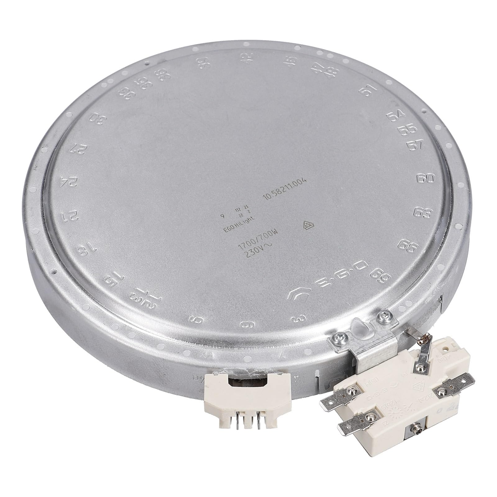 LUTH Premium Profi Parts Strahlheizkörper 2kreis kompatibel mit EGO 10.58211.004 für Kochfeld
