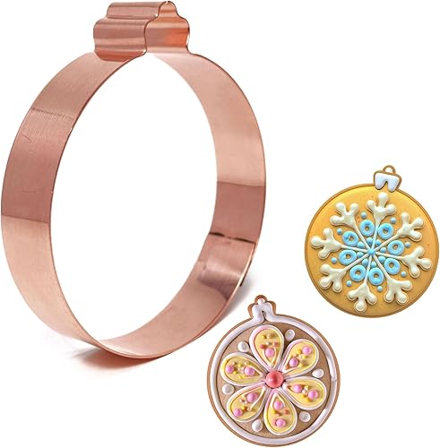 The Fussy Pup Cortador de galletas redondo vintage para árbol de Navidad