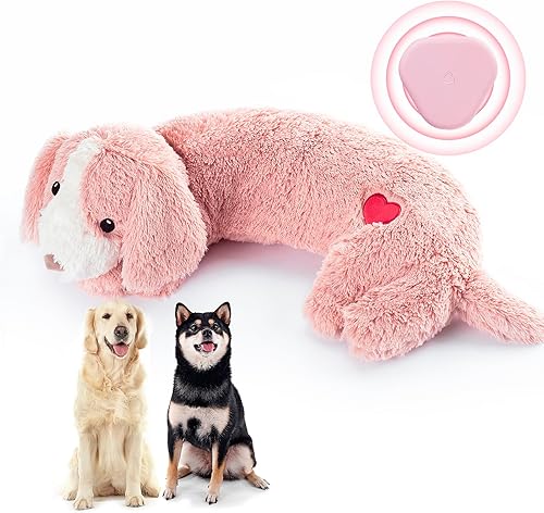Heartbeat - Juguete de peluche para cachorros con latido del corazón para ayudar a calmar el perro, juguete para aliviar la ansiedad de las