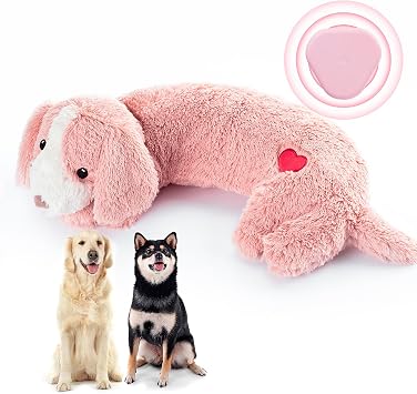 Moropaky Heartbeat Toy Puppy Heartbeat Stuffed Toy for Dog Calming Aid, Heartbeat Puppy Toy for Pets Anxiety Relief, Dog Comfort Toy for Behavioral Aid Crate Training, Puppy Essential