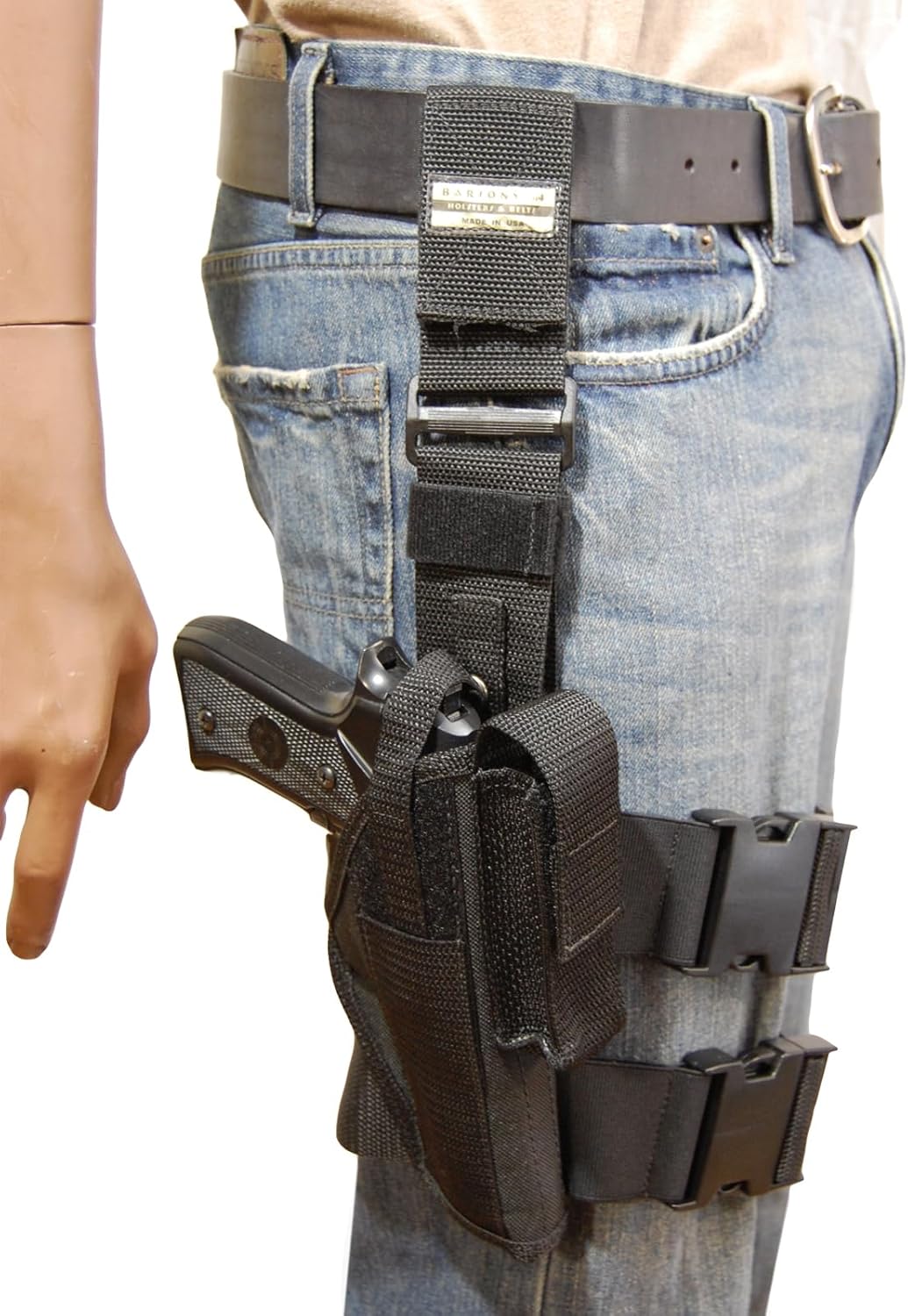 New Barsony Tactical Leg Holster for Full Size 9mm 40 45