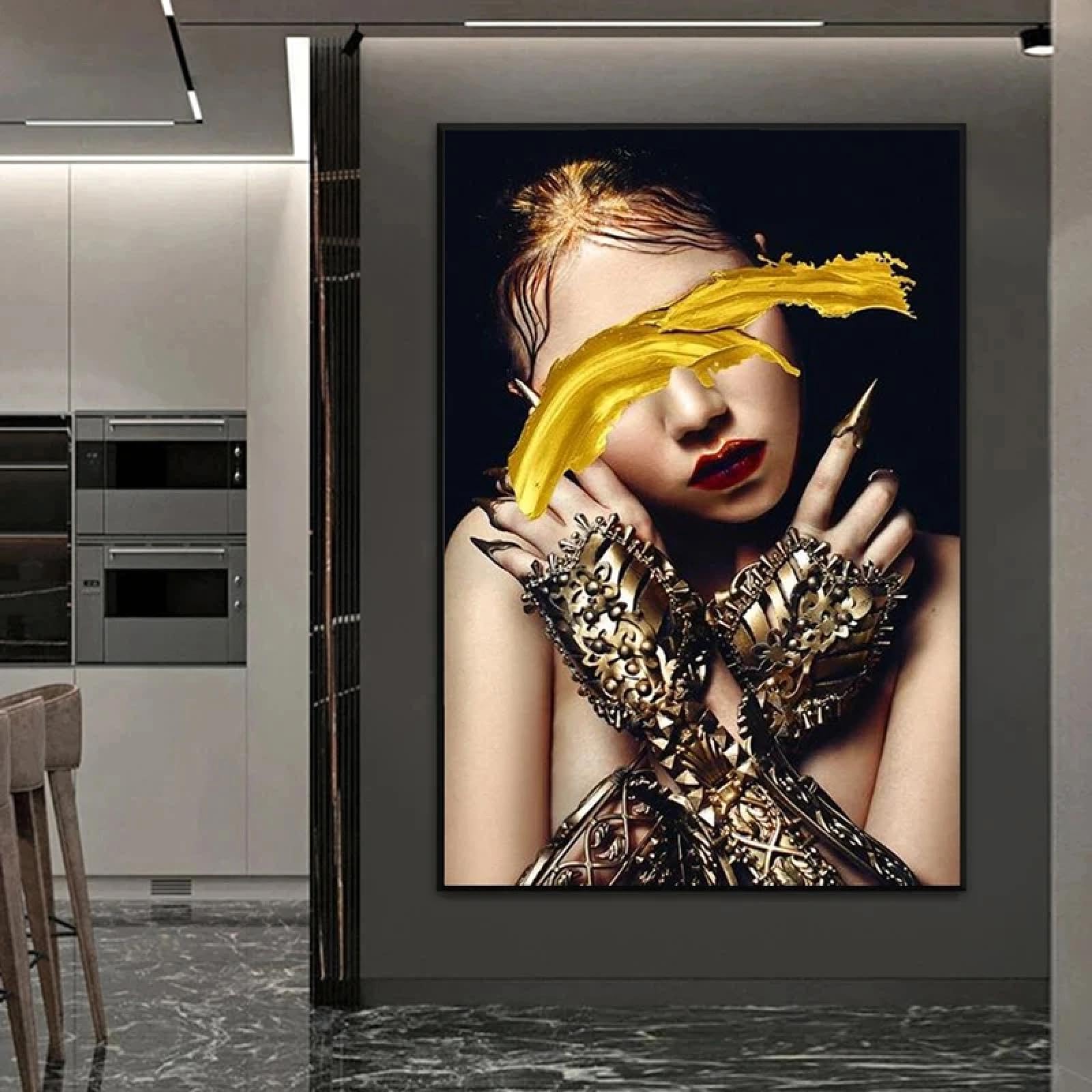 Decoration murale visage femme grand format pour salon chic - 8