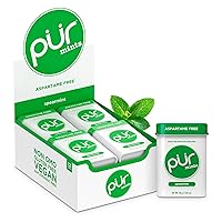 Vista 26 de PUR Caramelos de menta Sin aspartame Hechos con xilitol Caramelos naturales con sabor a Mandarina Tango, sin azúcar, veganos, sin gluten
