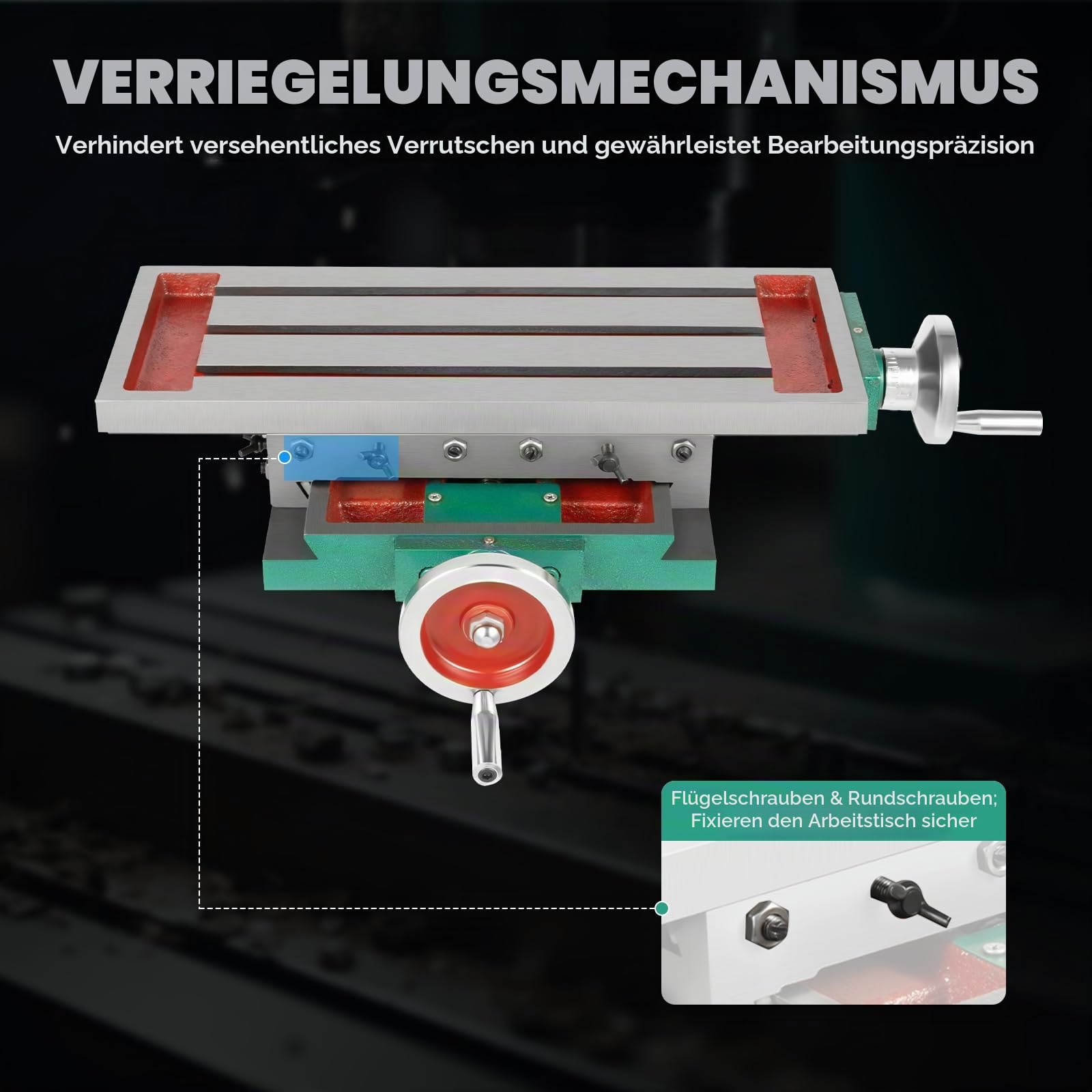 X Y Kreuztisch Frästisch Koordinatentisch Bohrtisch Fräse Schraubstock,kreuztisch Tischbohrmaschine 450 mm, Frässchraubstock 170 mm Multifunktions-Fräs-Arbeitstisch Fräsmaschine