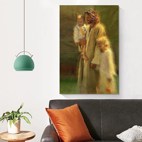 Miniatura 4 de IEF Lienzo decorativo para pared de Jesucristo, arte moderno para decoración de pared, decoración de dormitorio, 16 x 24 pulgadas (15.7 x 23.6 in)