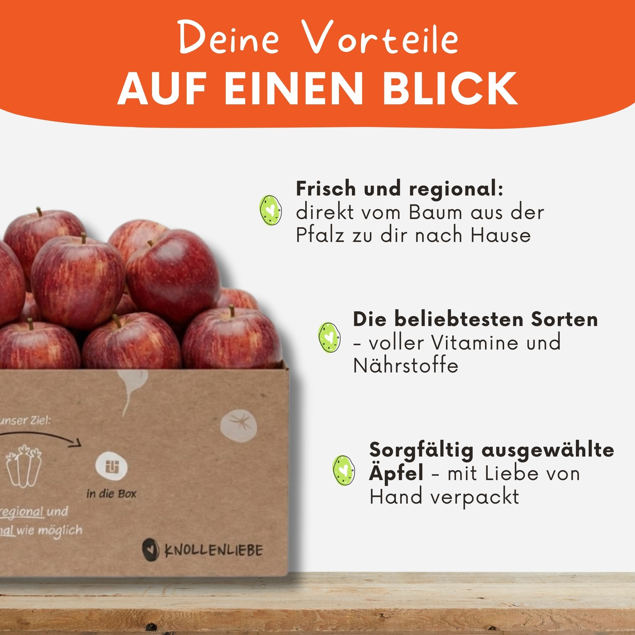 Apfelbox Gala Royal – 7 kg frische Äpfel direkt vom Obsthof | süß, knackig & aromatisch | regional, plastikfrei & nachhaltig | Saftiger Apfel | Versand immer Dienstag