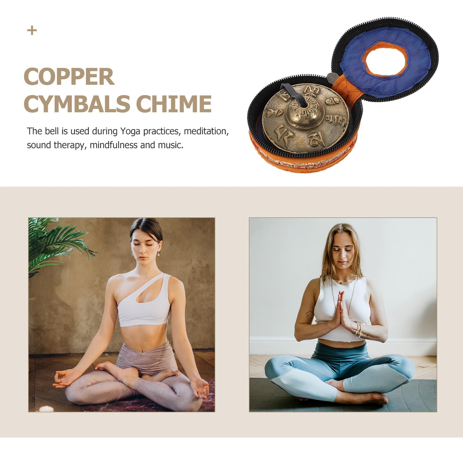 Campane Tibetane Nepalesi per Meditazione Yoga Strumento Percussione Religioso in Spesso Suono Chiaro Leggero e Compatto Facile da Usare e Trasportare per Relax e Pratiche