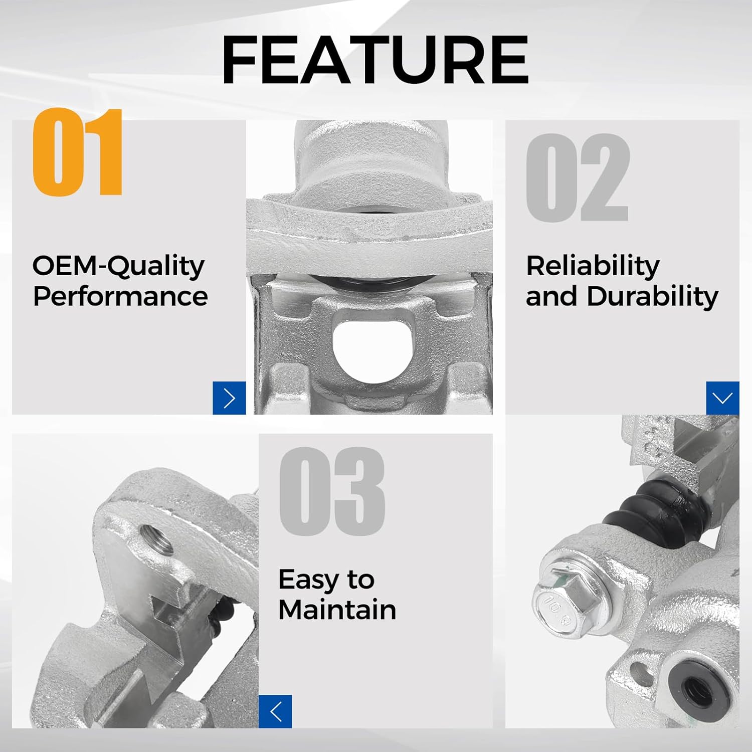 PAROD 19B2905 19B2904 Rear Disc Brake Caliper With Bracket Fit for 2004-2007 Toyota Highlander Left&Right