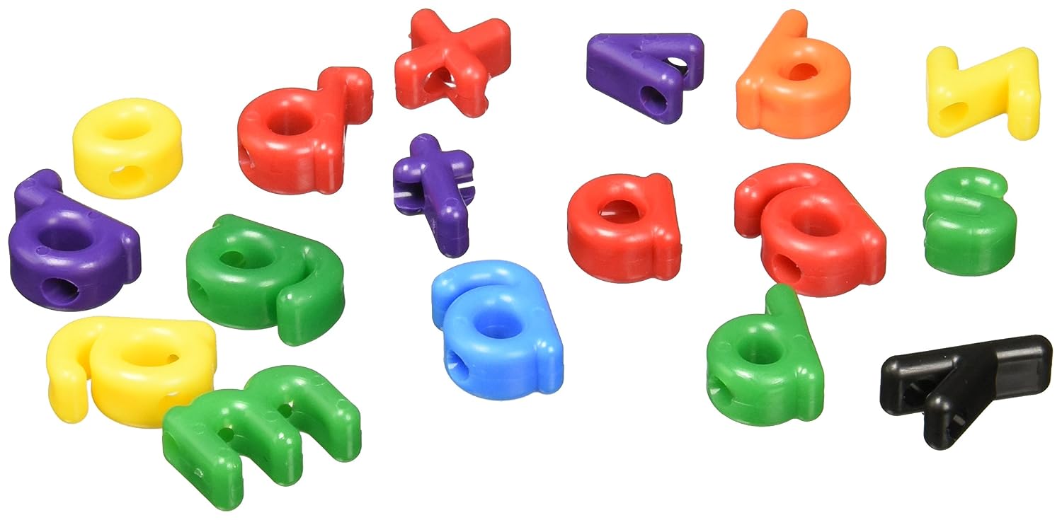 Roylco Lowercase Letter Bead, Assorted Colors, Pack of 288