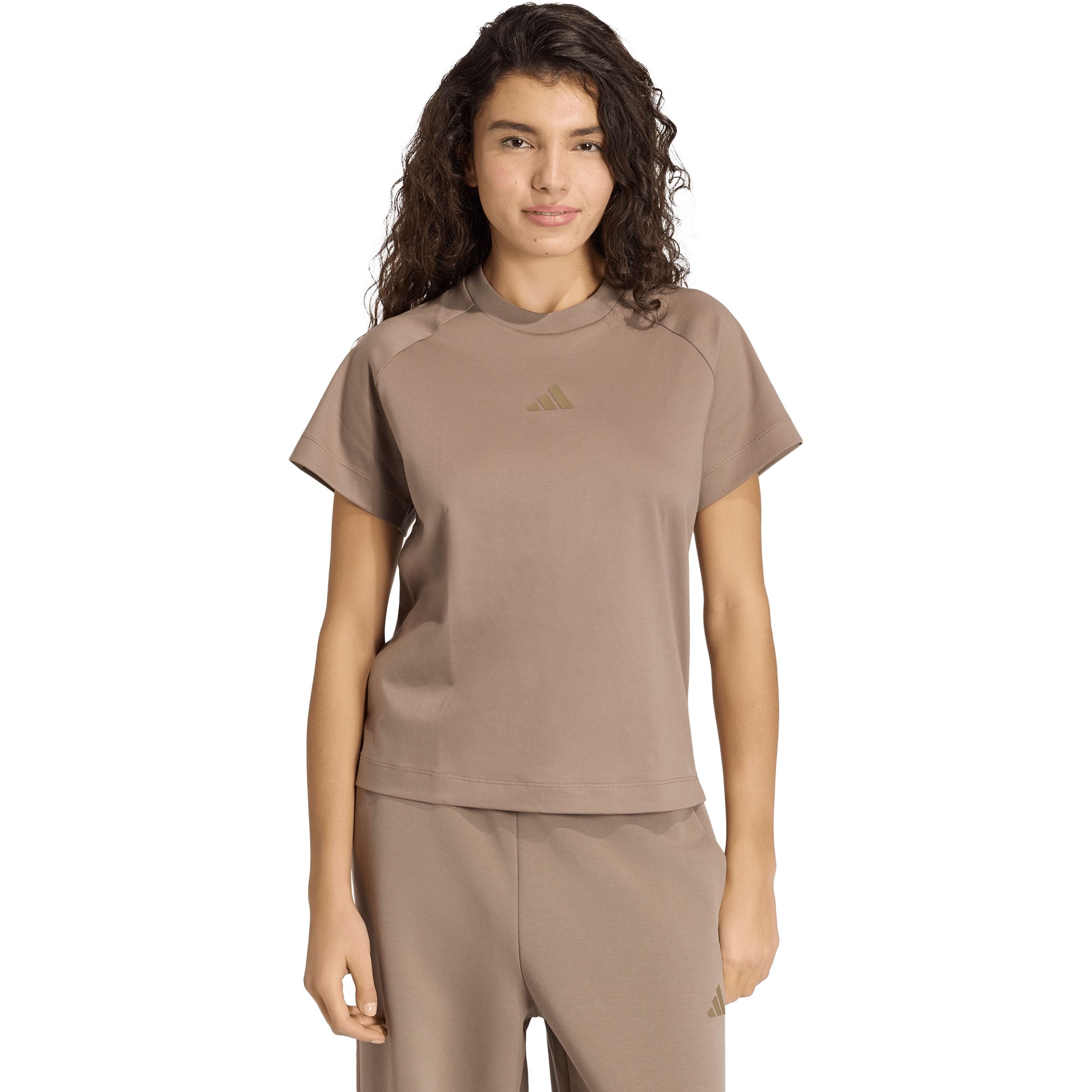 adidas Kobiety Soft Lux Shirt, Khaki Six, L