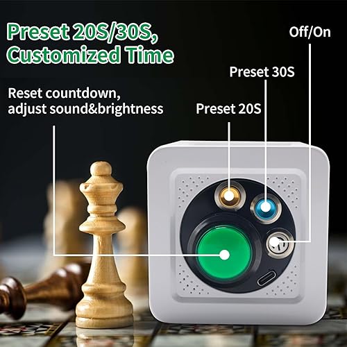 Miniatura 3 de Temporizador personalizado, temporizador de póquer con persianas, reloj de tiro de ajedrezcasino, temporizador de cuenta regresiva de cubo de 4