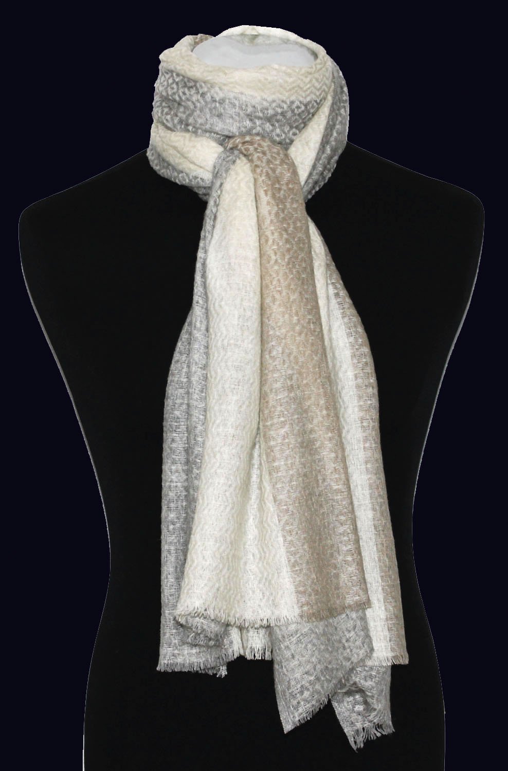 Lorenzo Cana Pashmina Damenschal Schaltuch 100% Kaschmir flauschig leicht Stola Umschlagtuch Kaschmirschal Kaschmirtuch Kaschmirpashmina Naturfaser 78285