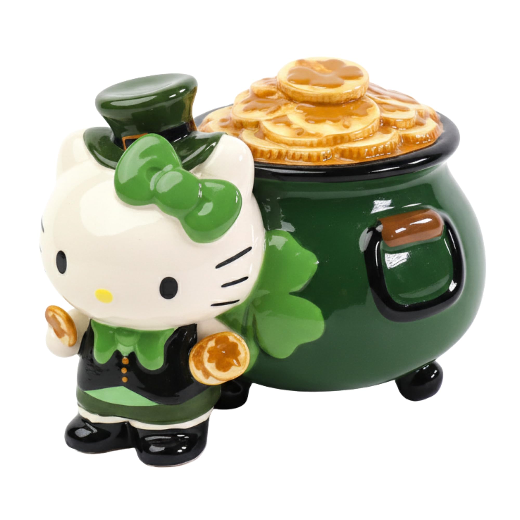 Blue Sky Clayworks Hello Kitty Pot of Gold Figural, Home & Kitchen Accessories, Ceramic, 24749