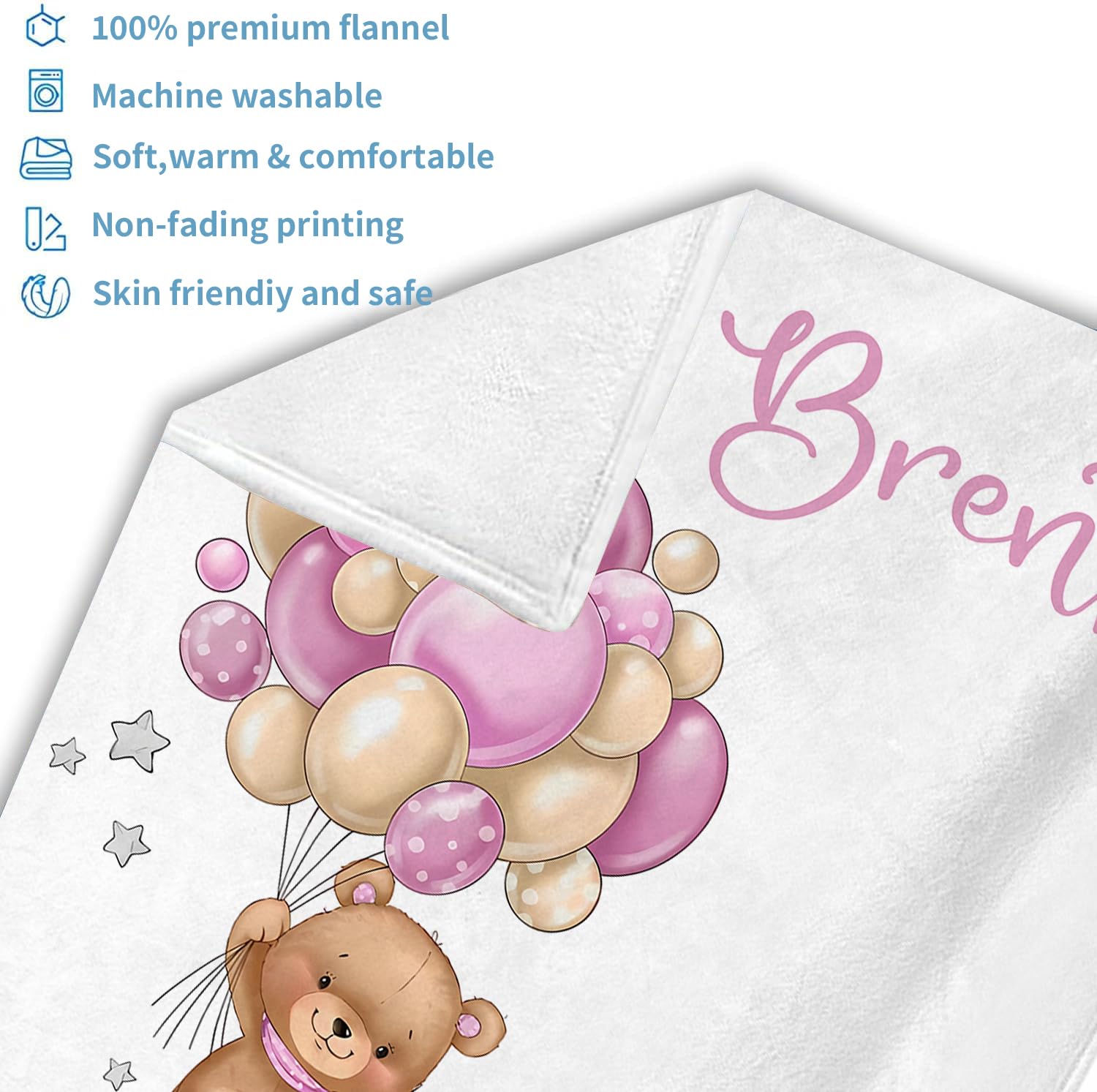 Manta Personalizada con hitos mensuales para bebés, Manta para bebé con indicaciones de los Meses, Regalos Personalizados Nacimiento,150X200-Baby22