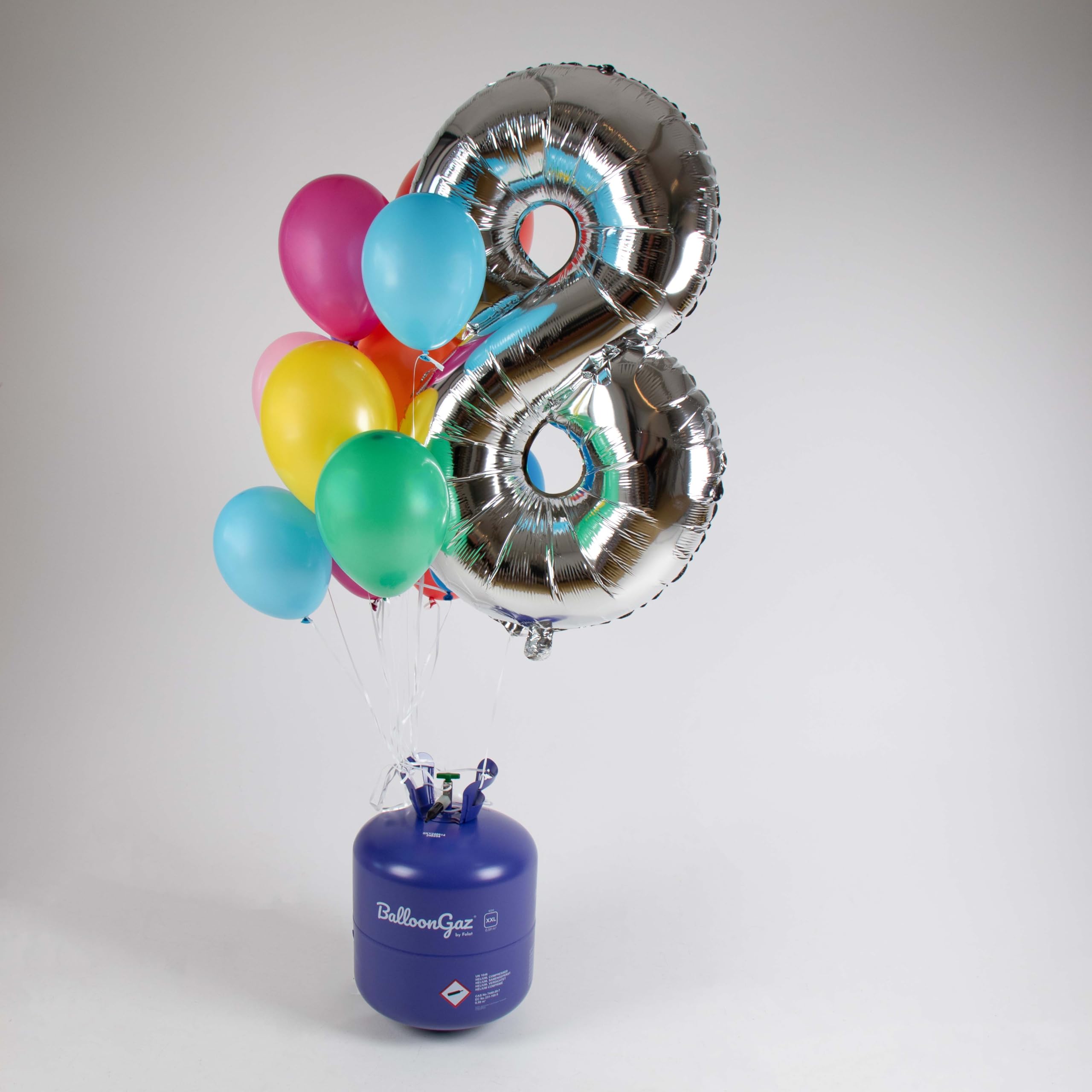 Helium Gasflasche für 85 Luftballons - Helium Balloon Gas für bis zu 85 Folienballon – BalloonGaz XXL Folat 25205 ballongas für Geburtstag, Hochzeit, Party inkl. Informationsblatt | Für Folienballons, Für Geburtstag, Hochzeit, Party, Inkl. Informationsbla