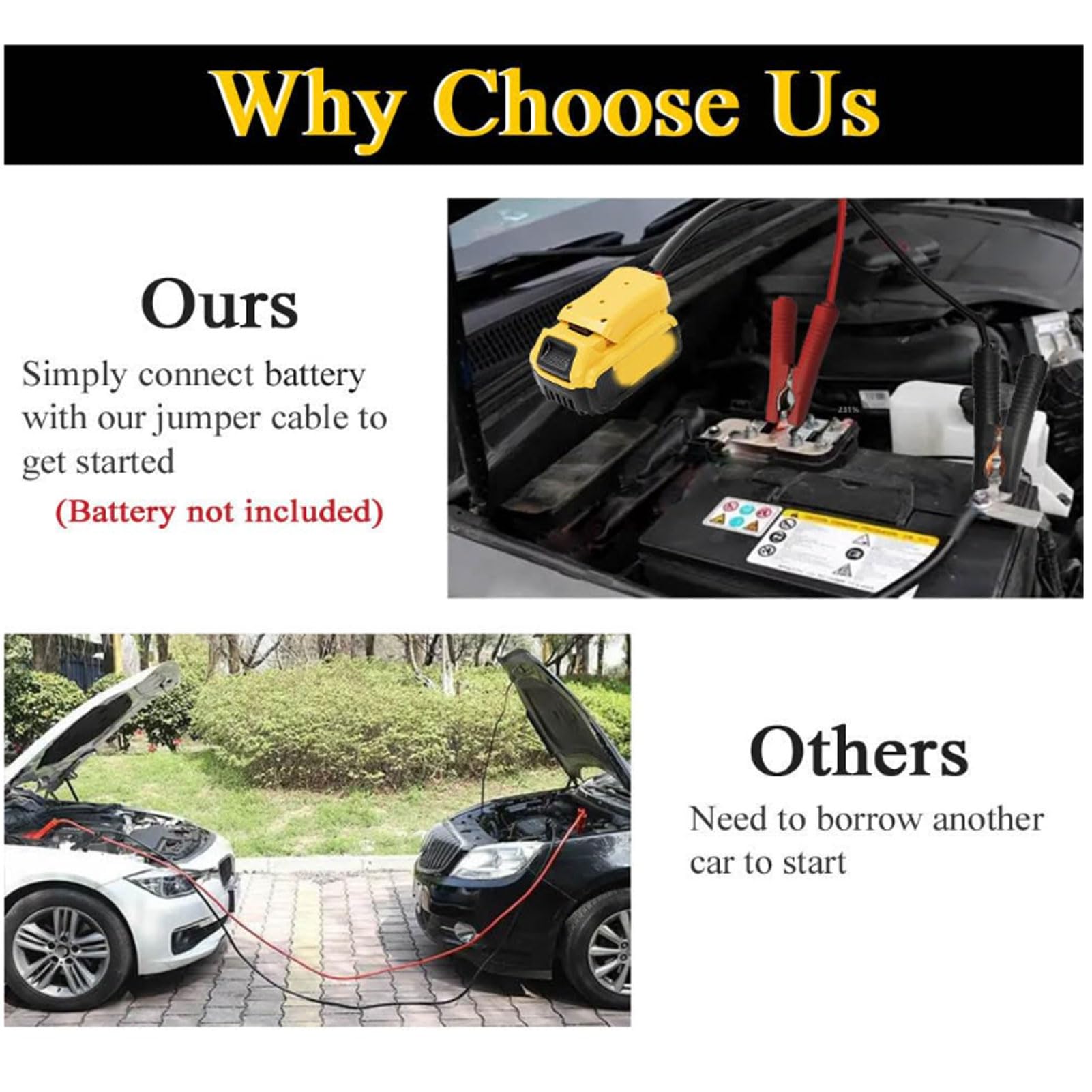 Akozon Cable de Arranque para Batería de Coche, Cable de Silicona 8AWG, de Arranque Automotriz a Prueba de Calor para SUV, Camiones Ligeros (5.9FT)
