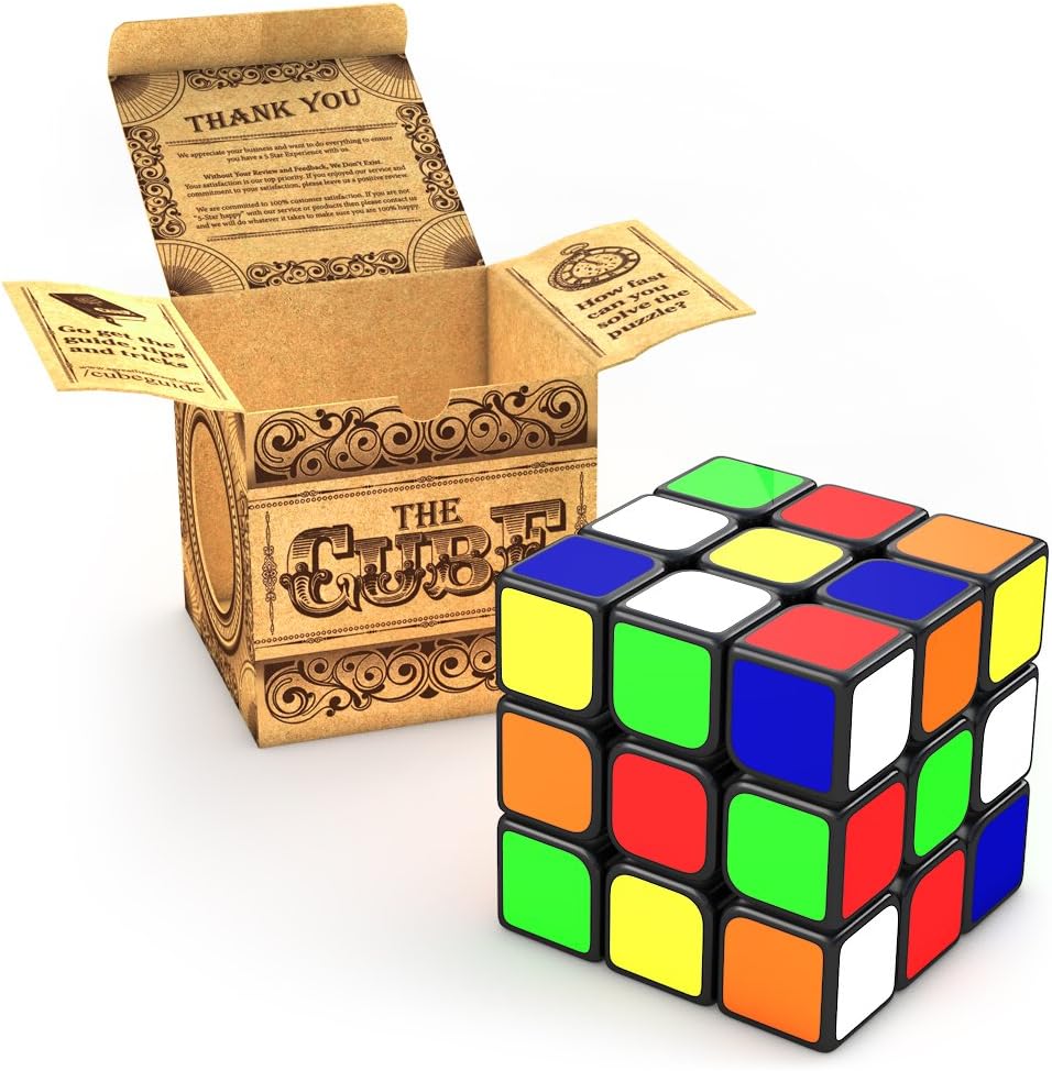 The Cube for All Ages | New Buttery Smooth Turning Speed Cube: Turns Quicker and More Precise Than Original ; Super-Durable with Vivid Colors 3x3 Cube