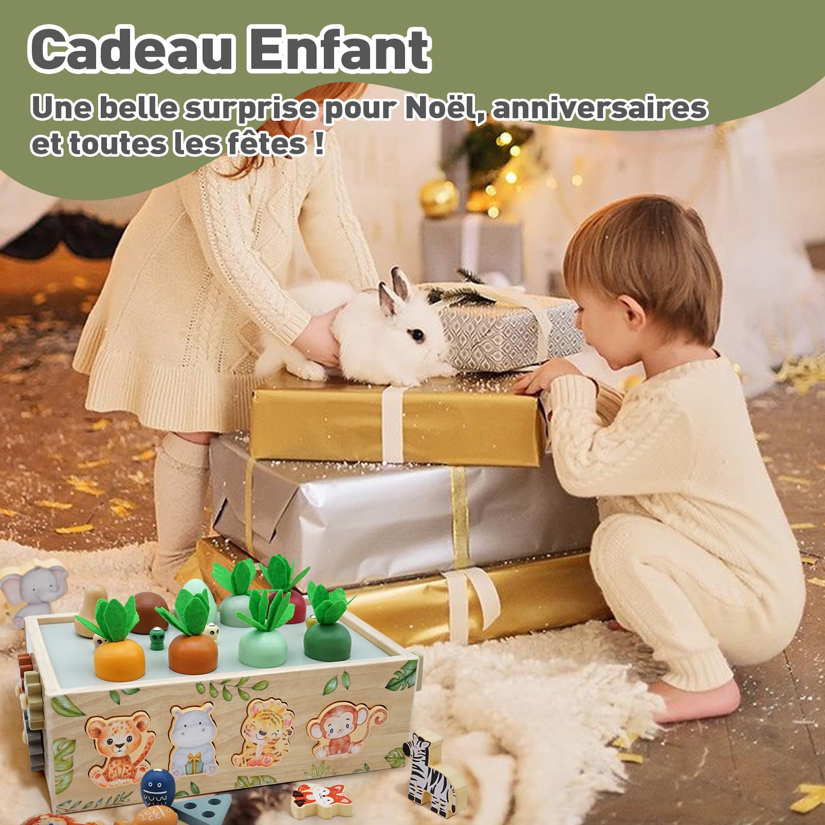 Magneten Speelgoed - Zinaps Montessori Toy, Magnetic Toy, Children's Game, 3 jaar, Woodpecker vangen spel, Montessori Toy, educatief speelgoed van 2 3 4 jaar jongens en meisjes geschenken (WK 02131