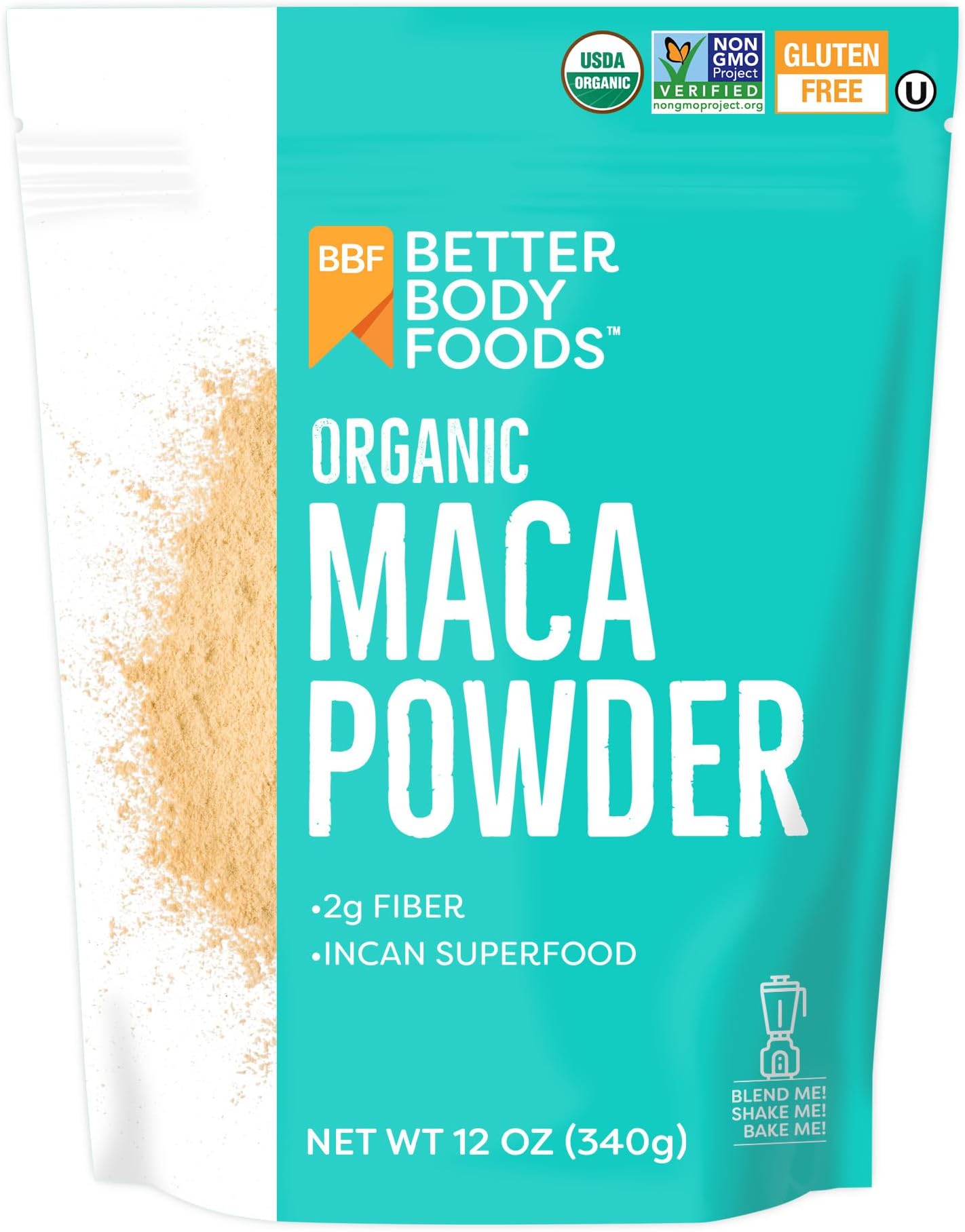 BetterBody Foods Organic Maca Powder, Non-GMO & Gluten-Free, 12 oz.
