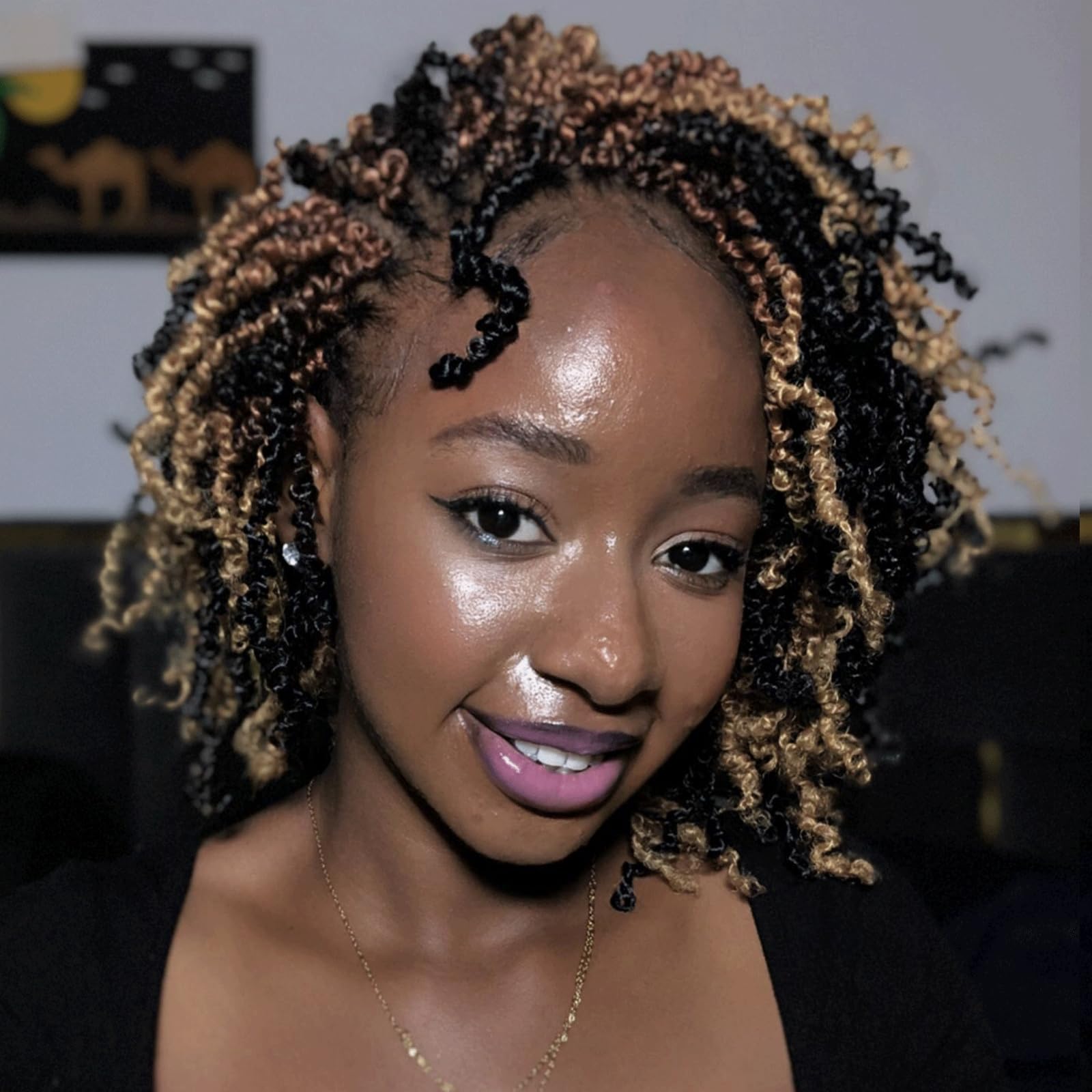 Toyotress Yanky Twist Crochet Hair - 14 Inch Combo Packs Fluffy Spring Mini Twist Passion Twist, Pre-Looped Crochet Braids Braiding Hair (14 Inch, 1B-