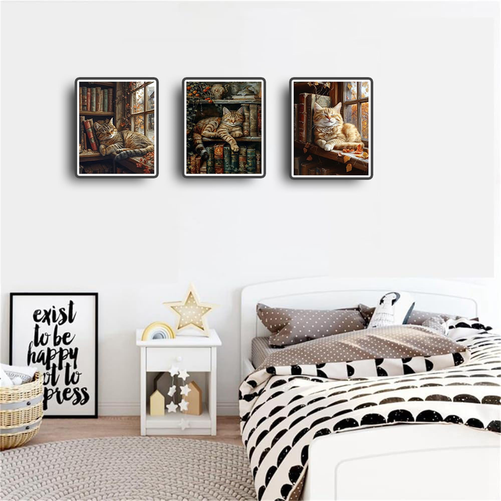 Nznanchu Cats2 Wooden Framed Adult Paint By Numbers Kits,Easy Painting By Number Kits On Canvas,Color By Numbers Acrylic Watercolor Gifts For Friends Home Wall Decor (Cats2)