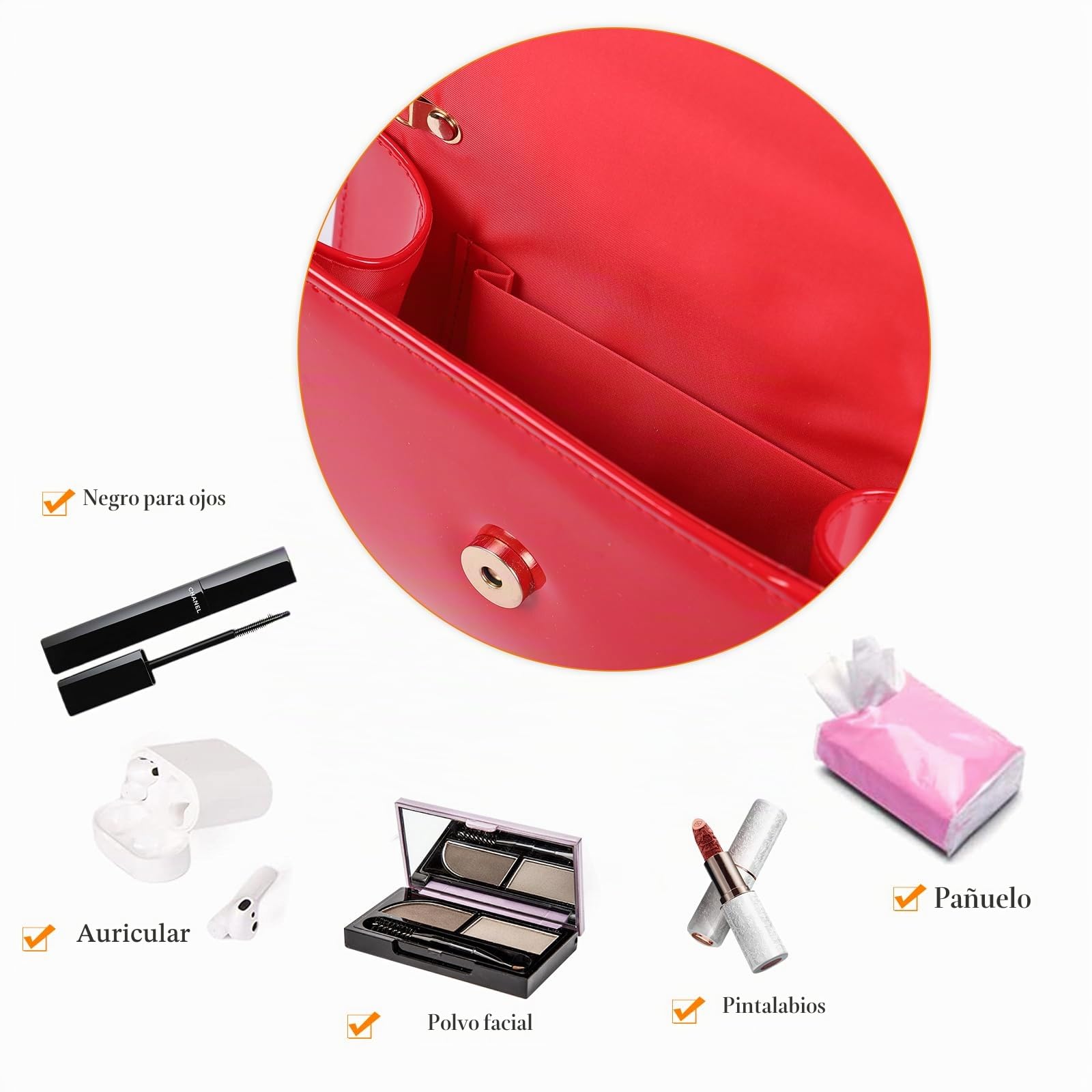CORIOS Bolso de Noche para Mujer Clutch de Cuero PU Bolsa de Noche Moda Sobre con Solapa Cartera de Mano Bolso de Boda Elegante Bolso de Hombro Retro Bolsos Bandolera para Fiesta Banquete Boda