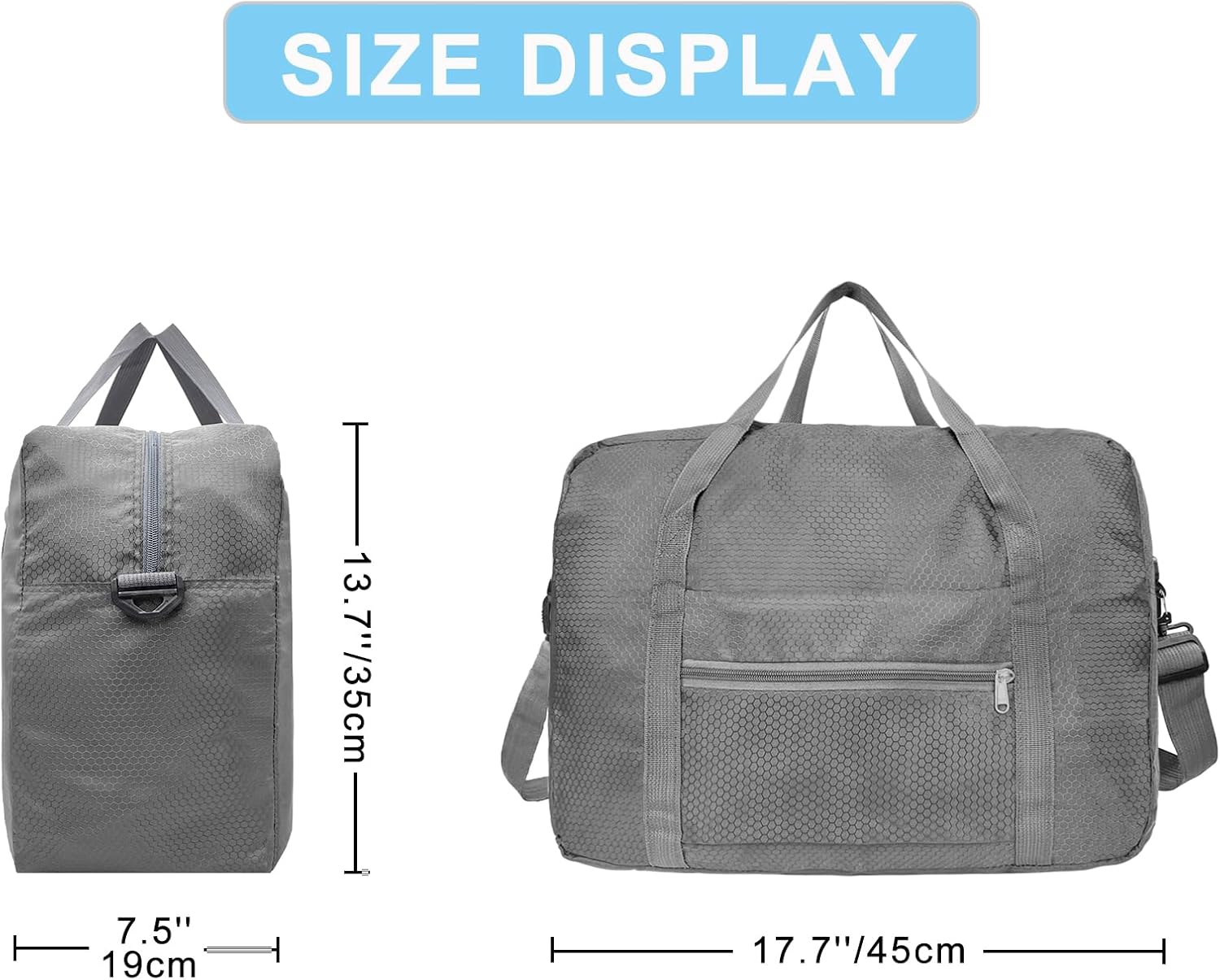 For Spirit Airlines Personal Item Bag 18x14x8 Foldable Carry on Bags for Airplanes Travel Duffel Bags for Women and Men - Image 4