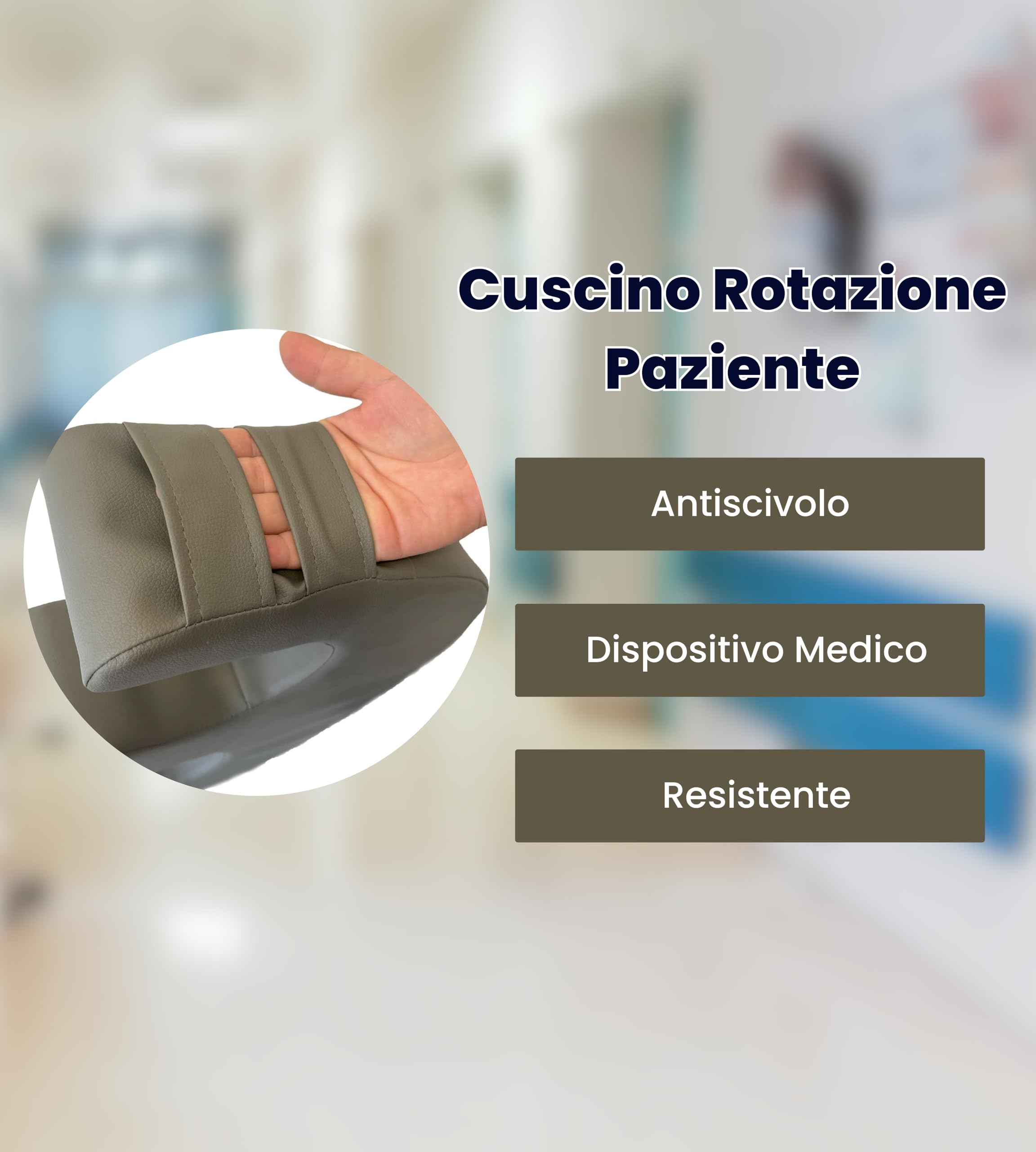 APP LIFE – Dispositivo Rotazione Paziente Classe I, Cuscino Antidecubito a Forma di U, Supporto per Paraplegici e Anziani, Facile da Usare per Letto e Cura Domiciliare