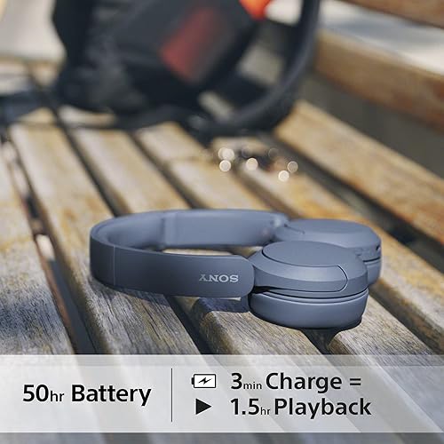Miniatura 5 de Sony WH-CH520L - Auriculares inalámbricos Bluetooth, hasta 50 horas de duración de la batería con función de carga rápida, modelo en la oreja, color