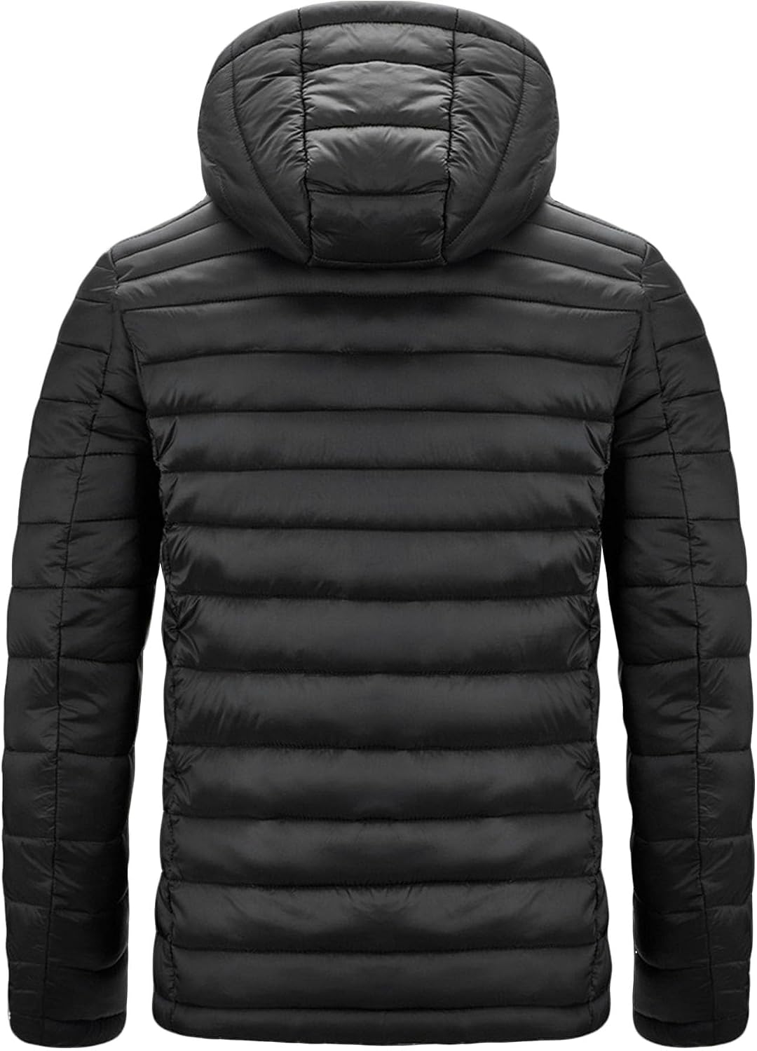 Maiyifu-GJ Mens Winter Coat Warm Lightweight Puffer Jacket Hooded Thicken Windproof Quilted Down Coats Outerwear