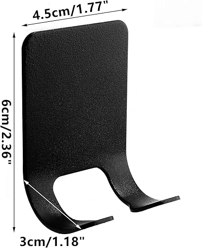 Miniatura 2 de Coufce Soporte adhesivo negro ganchos de afeitadora de acero inoxidable para ducha colgador de afeitadora impermeable en la pared gancho de utilidad
