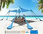 Barraca para Praia 3x3m, Abrigo Praia Guarda-Sol, Tenda, Tenda de Praia, PortáTil para FamíLia para 4 A 8 Pessoas, Barraca de Praia, Gazebo, Tenda Gazebo, Tenda Camping, Guarda Sol