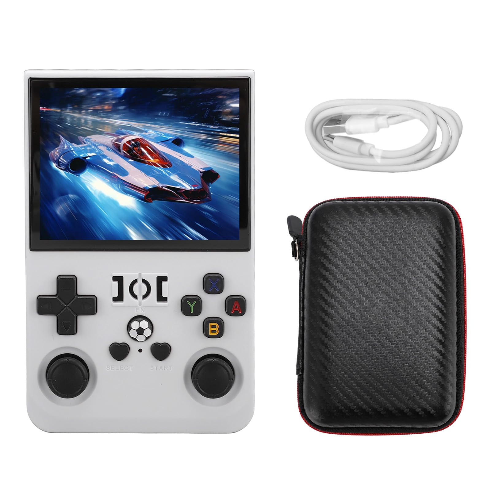 Console di Gioco Portatile, Console a Doppio Open Source con Display IPS da 3,5 Pollici, Oltre 18.000 Giochi, Doppi Joystick 3D, Tasti LR a Molla Reali, Grafica Straordinaria (128GB)