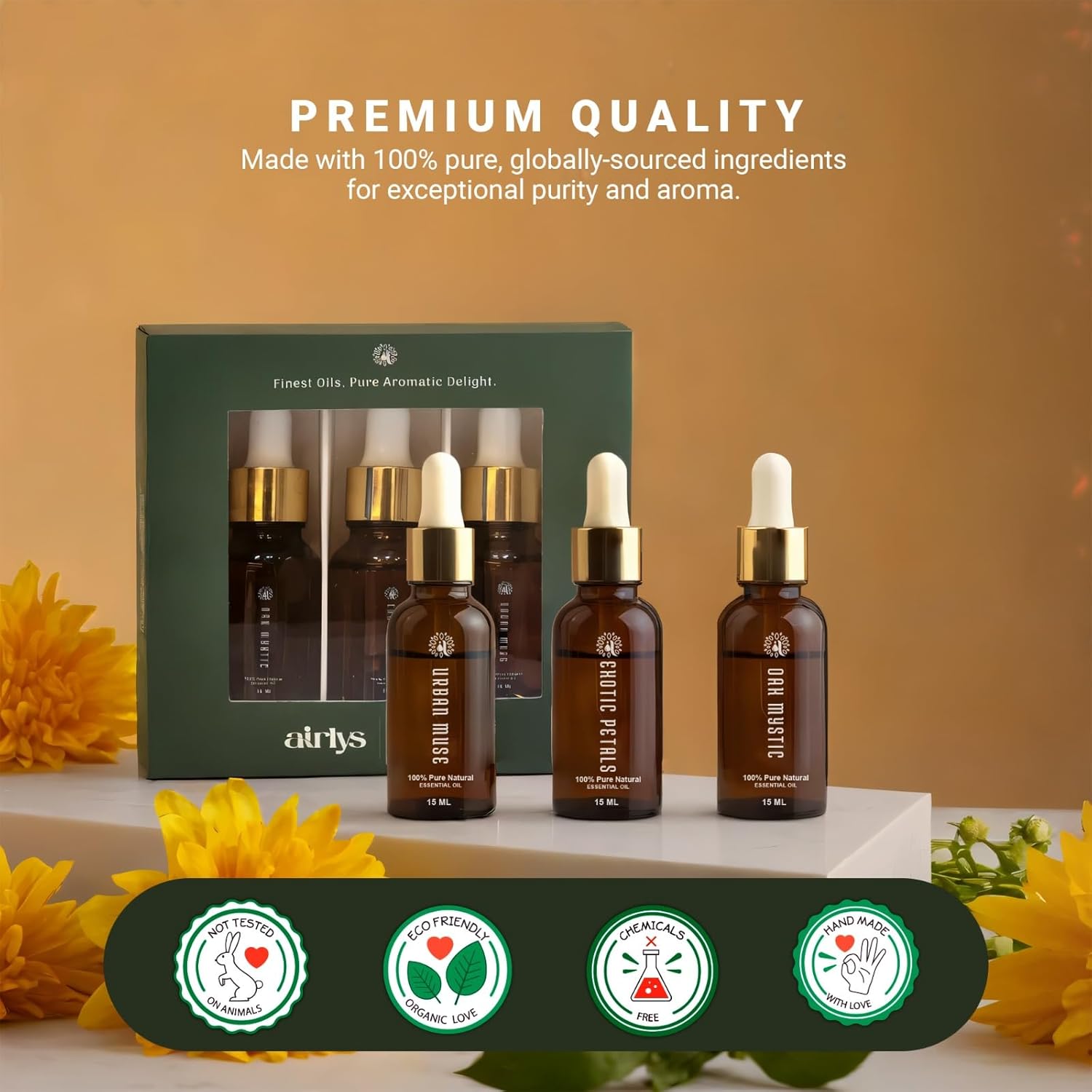 Airliz essential oil 15ml combo pack oak mistic, exotic petals and urban music with eucalyptus and lemon a sophisticated, enforcement atmosphere Airliz essential oil 15ml combo pack oak mistic, exotic petals and urban music with eucalyptus and lemon a sophisticated, enforcement atmosphere