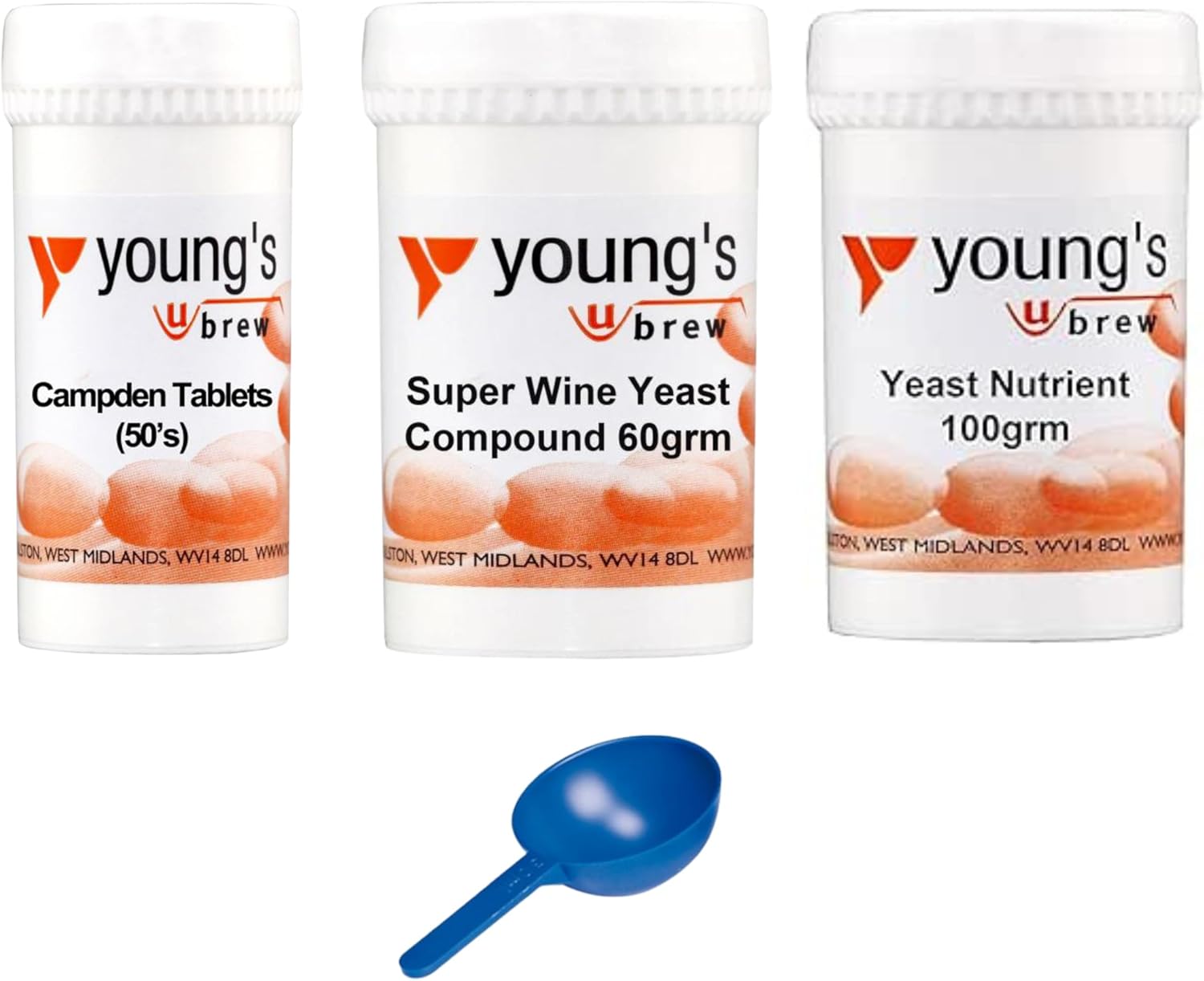 Young's Home Brewers Wine Yeast Compound with Yeast Nutrient, Campden ...