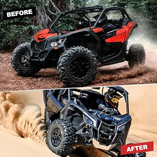 Miniatura 4 de A & UTV PRO Parachoques delantero para 2017-2024 2025 Can Am Maverick X3 Max Turbo R RR, tubo de acero resistente, accesorios protectores de cepillo