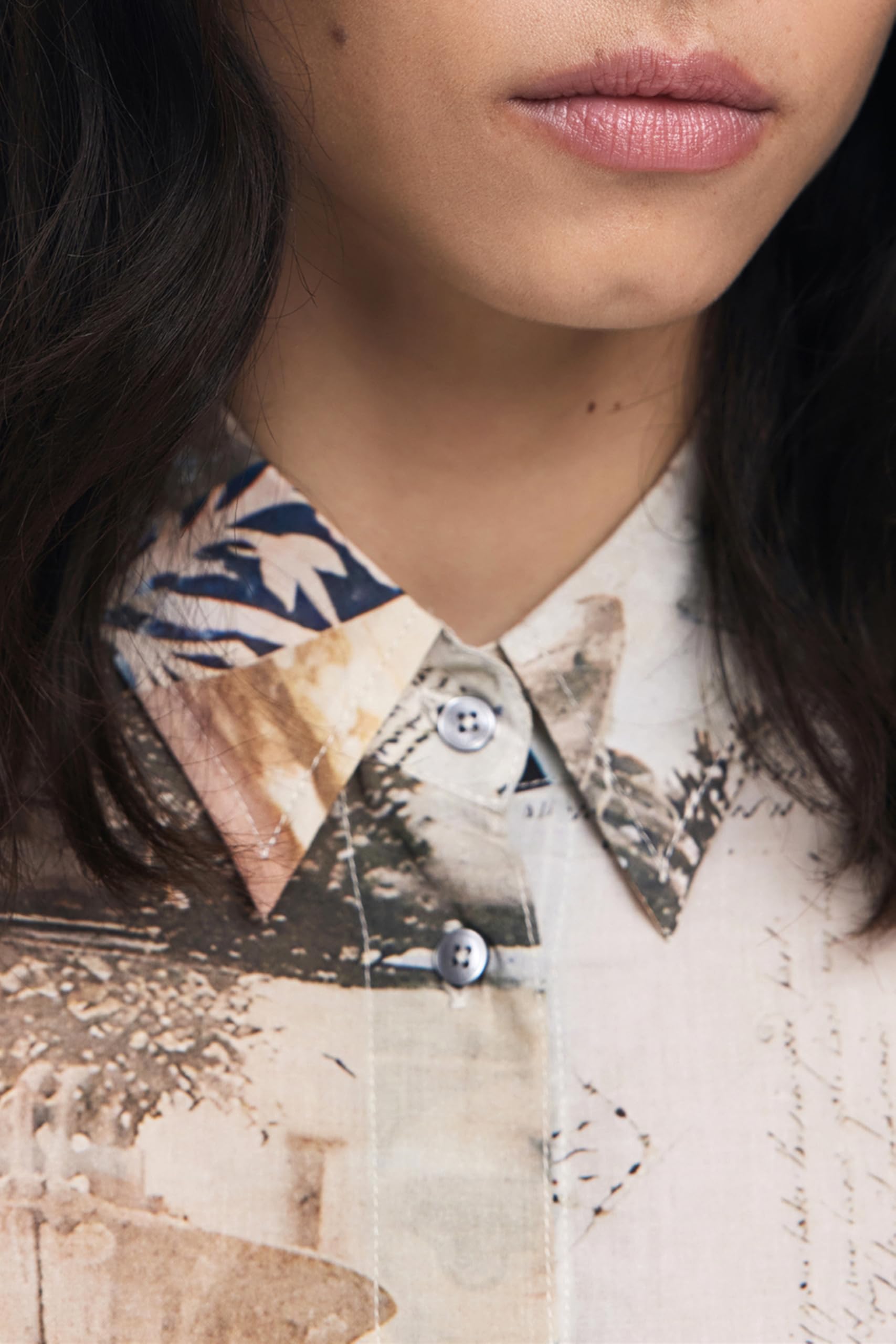 Desigual CAM_photoposta Blouse Mujer (Pack de 1)