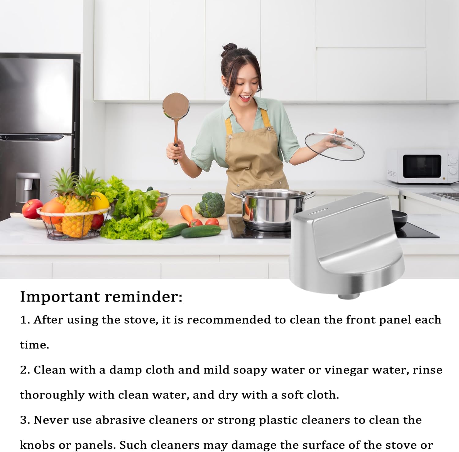 W11517334 Range Knobs Fit for Whirlpool Stove Knobs Replacements, WEG745H0FS0 WEG515S0FS0 Compatible with Whirlpool Gas Stove Knobs Parts Stove Top Burner Control Knobs 5 Pcs