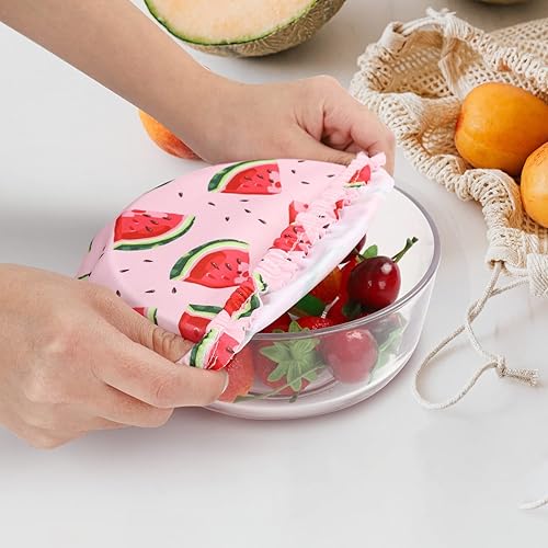 Miniatura 7 de 10 fundas reutilizables para tazones en 5 tamaños, tela elástica, cubierta para platos, recipientes de almacenamiento de cocina, tapas para frutas,