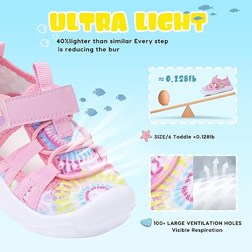 Miniatura 2 de JOINFREE Zapatos de agua para niños y niñas, transpirables, Qucik Dry Sport Playa, sandalias ligeras y flexibles