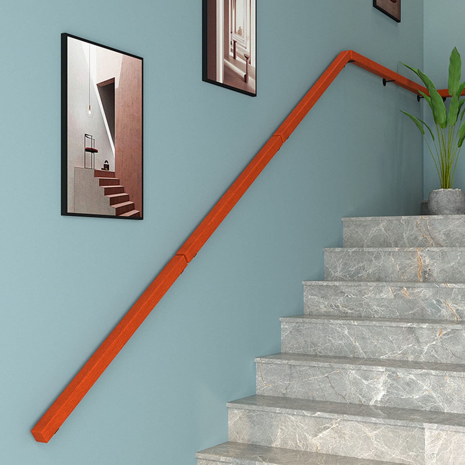 Mains courantes d'escalier en bois antidérapantes pour sécuriser les seniors
