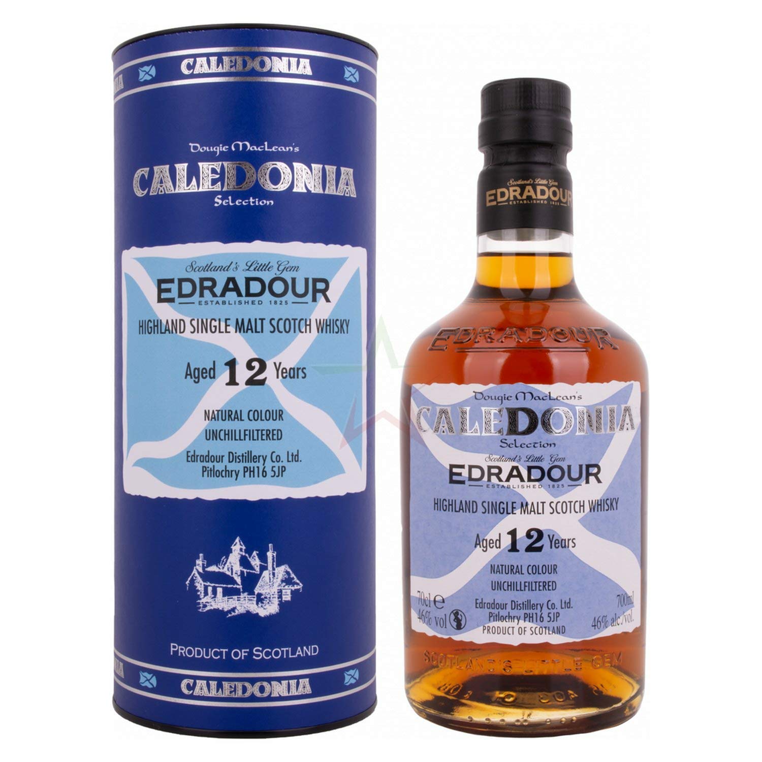 Edradour 12 Years Old CALEDONIA SELCTION Highland Single Malt Scotch Whisky 46,00% 0,70 Liter