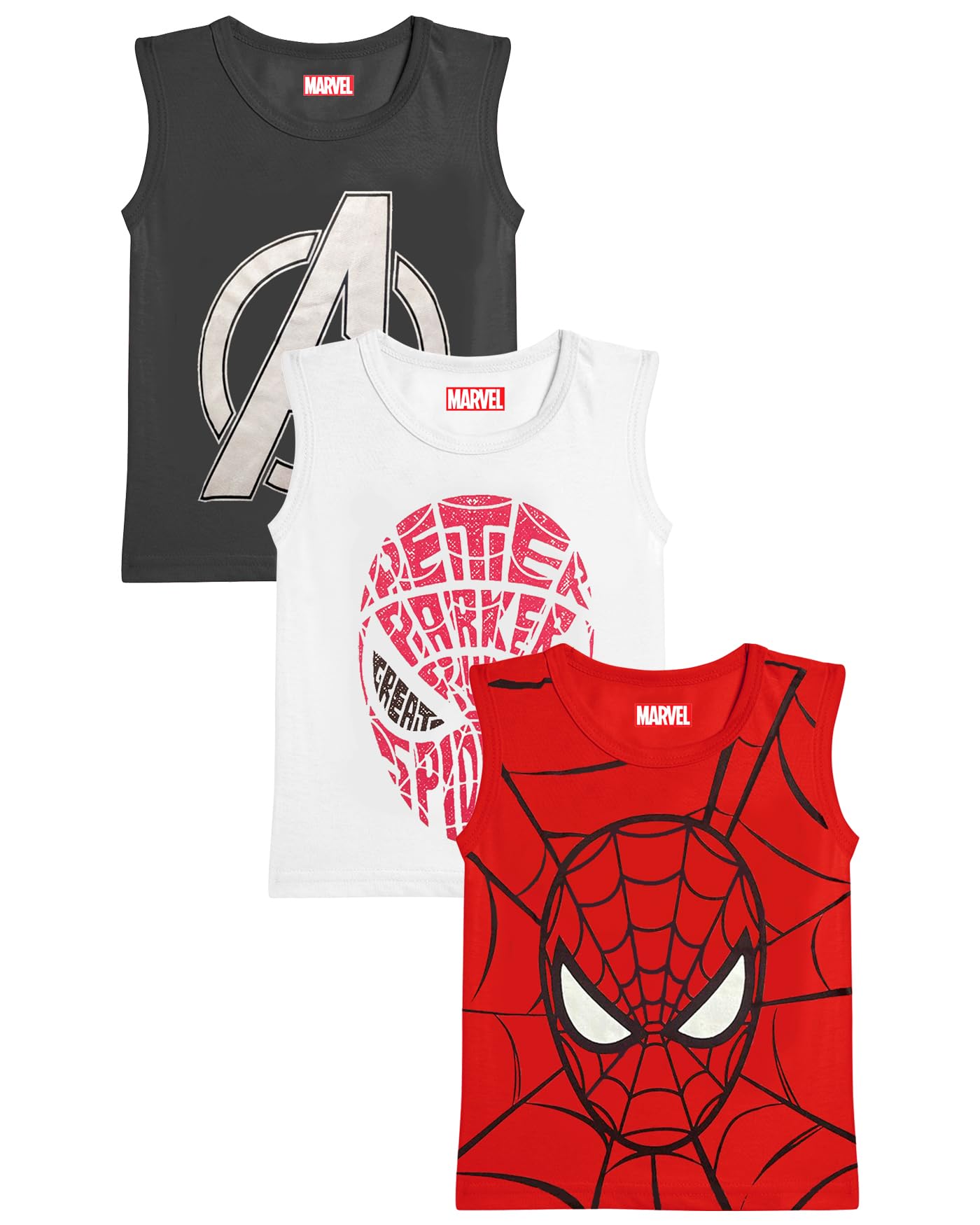 Kuchipoo © Marvel Boys Sleeveless Regular Fit Cotton T-Shirt