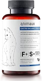 animaux Gastro Balance for Cats – 90 Kautabletten – Diät-Ergänzungsfuttermittel für Katzen, für Magen-Darm-Trakt, Verdauung, bei Durchfall, Verstopfung & Blähungen, mit Probiotika product image