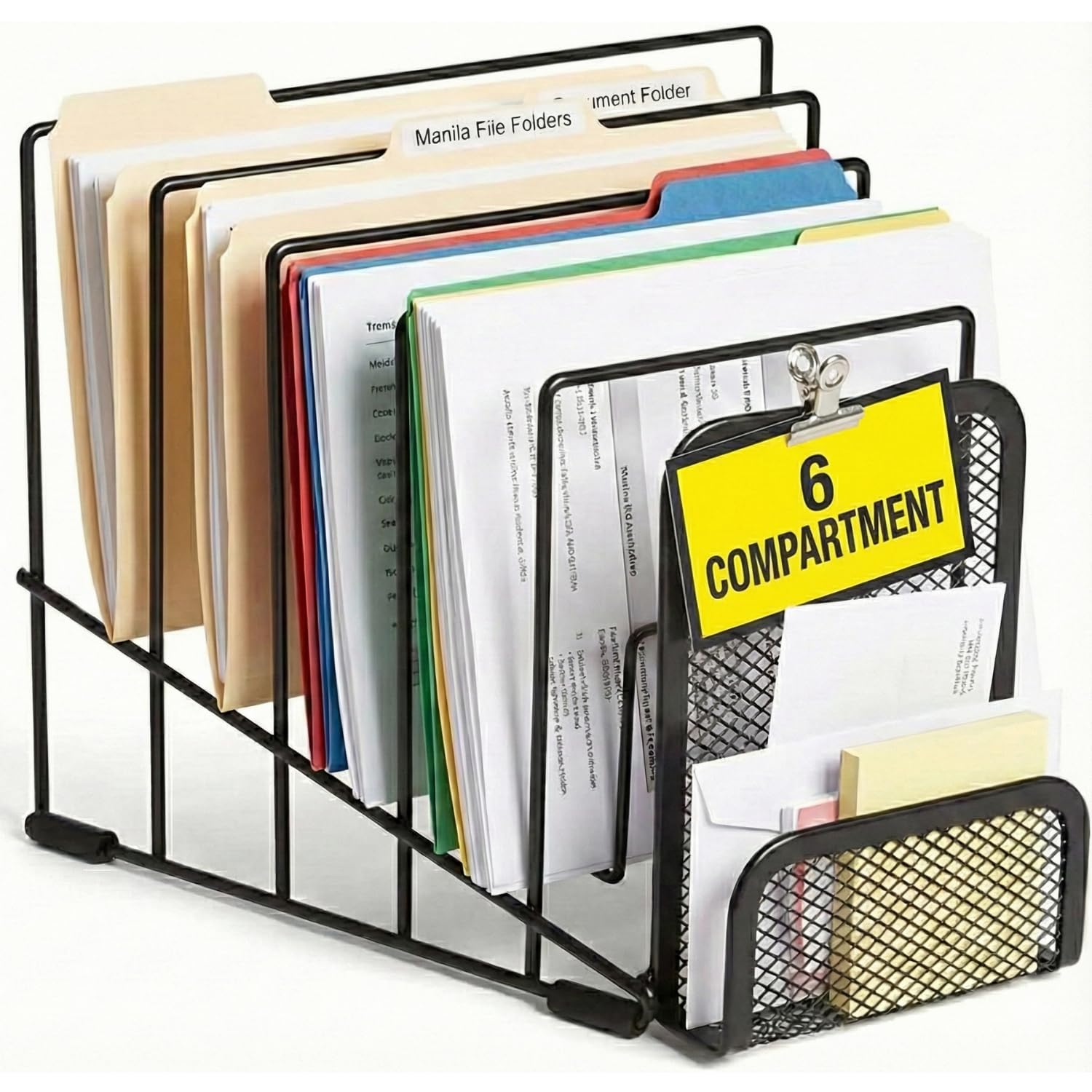 Snapklik.com : Metal Incline Desktop File Sorter, Wire File Organizer ...