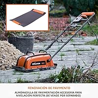 Vista 11 de Placa Compactadora Eléctrica Evolution Hulk - Ideal para Nivelar Pavimento, Preparación de Terreno de Césped Artificial, Patio, Bloques, Arena
