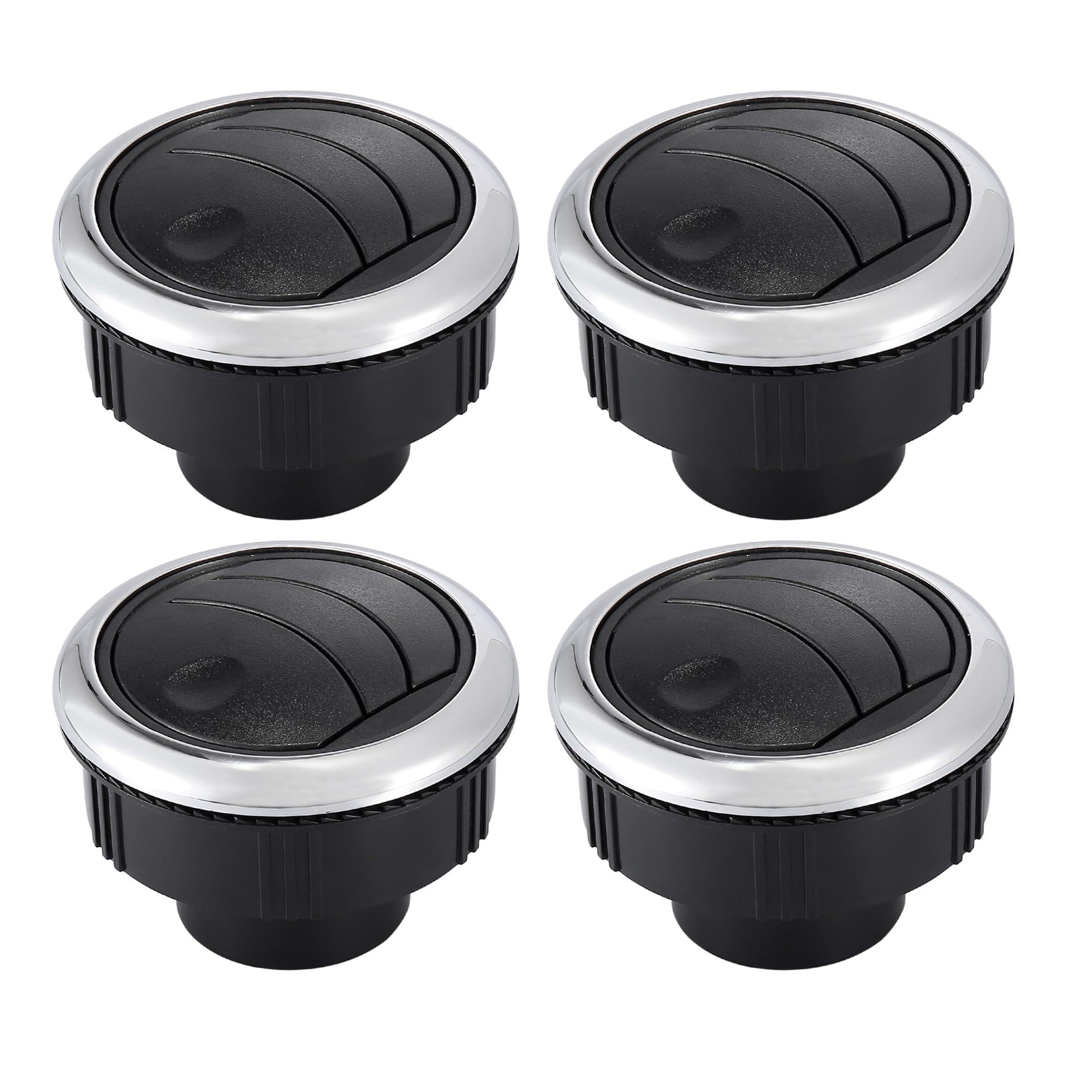Zhuyrt B Type 4Pcs Round Ac Air Outlet Vent Louvered Dashboard Electroplate Knob/Fit For Rv Bus Boat Yacht Caravan 87Mm 75Mm 70Mm 46Mm(B Type)